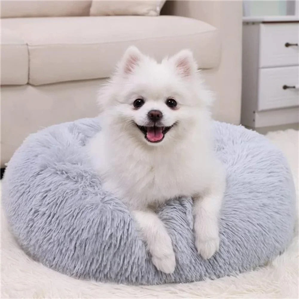 WAYIMPRESS Calming Dog Bed for Small Dog&Cat ,Comfy Self Warming Round Dog BedP